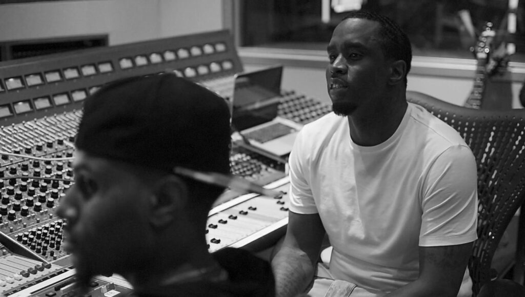 Mixx and Diddy in the studio.