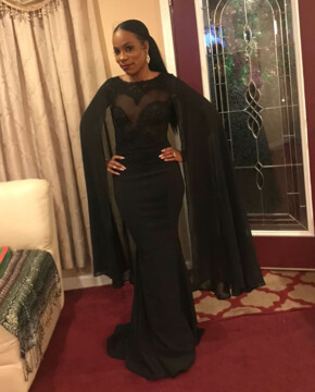 @_angel_of_mine, via Instagram, puts black gowns to shame in this showstopper.