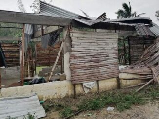 Several houses made of bamboo, palm roof or metal sheets were severely damaged by Hurricane Grace. (Courtesy of Luis Méndez)