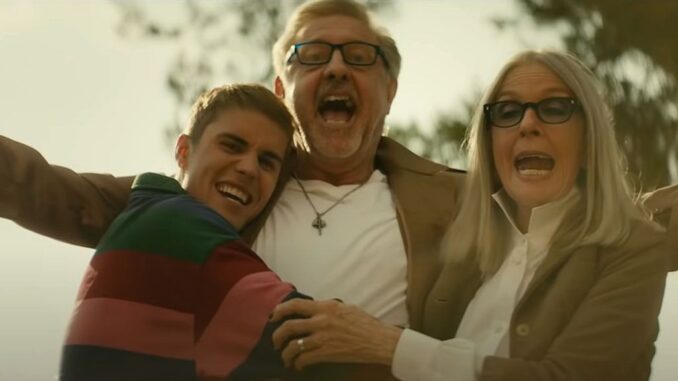 Justin Bieber alongside Oscar-winning actor Diane Keaton in 'Ghost.' (Justin Bieber/Youtube)